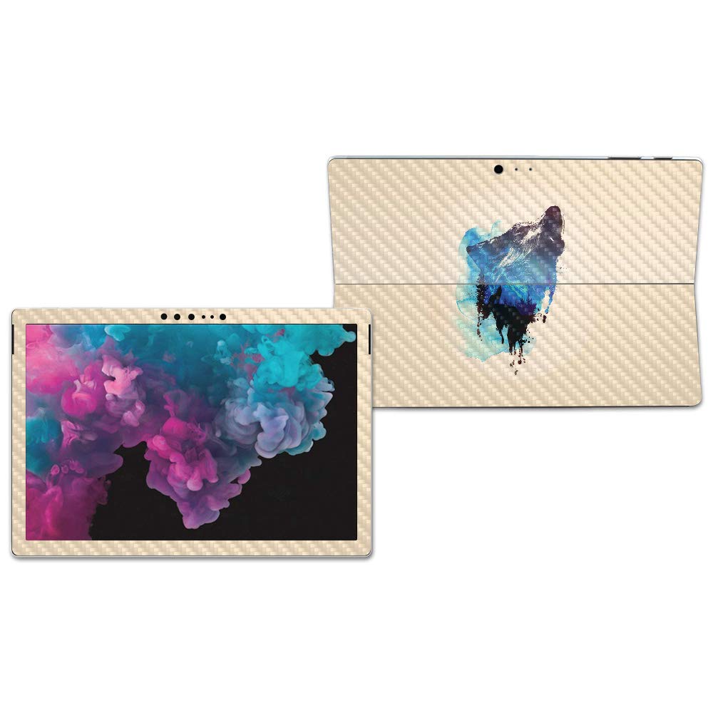 MIGHTY SKINS MightySkins Carbon Fiber Skin for Microsoft Surface Pro 6 - Lone Wolf | Protective, Durable Textured Carbon Fiber Finish | Easy to Apply, Remove, and Change Styles | Made in The USA