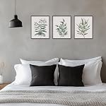 DOODLREAM 9 Pack Unframed Waterproof Eucalyptus Leaves Canvas Wall Art Decors Leaf 20 x 25cm Canvas Wall Posters for Home Office Room Decor