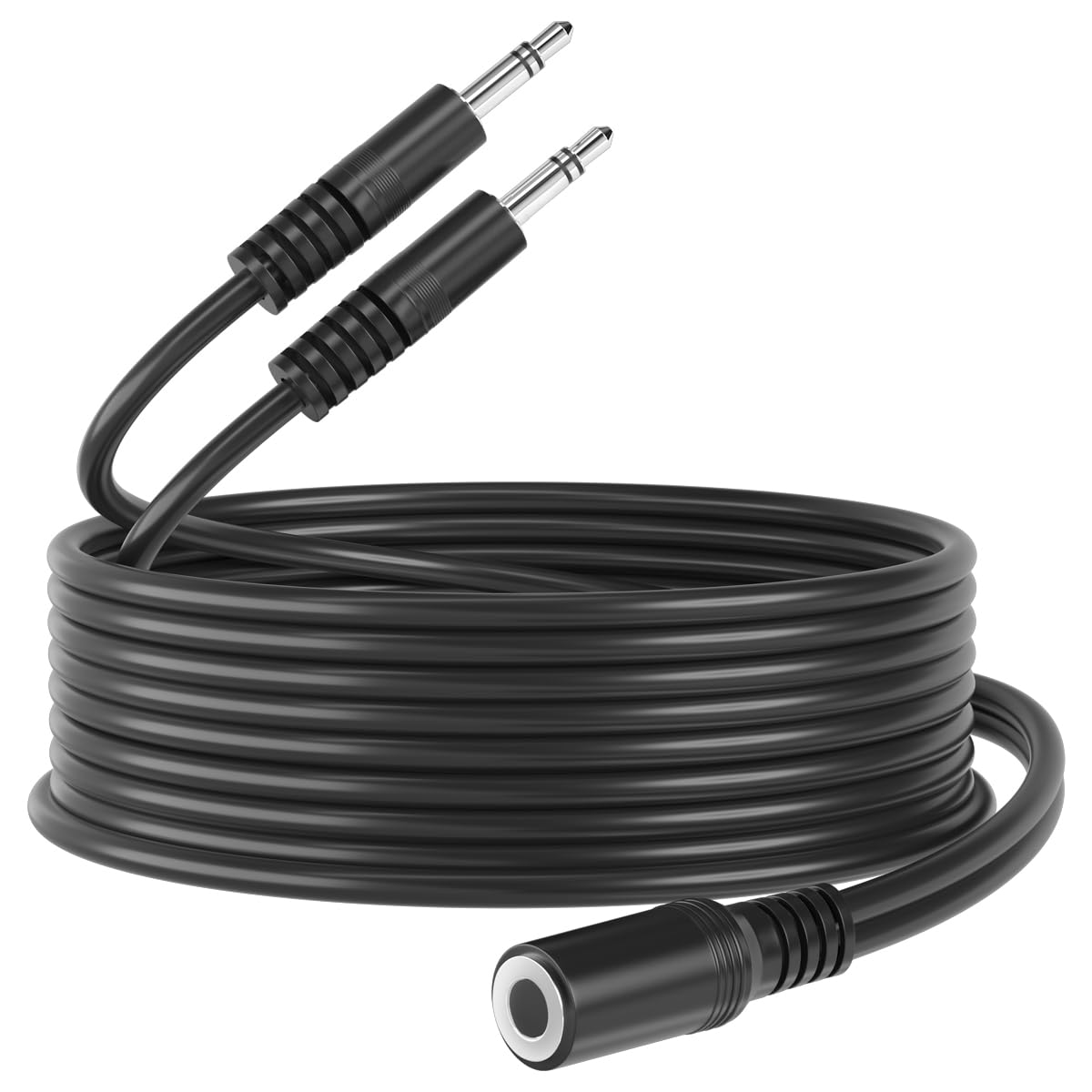 5ft Long Splitter Audio Cable,3.5mm Stereo Female to 2Male YSplitter