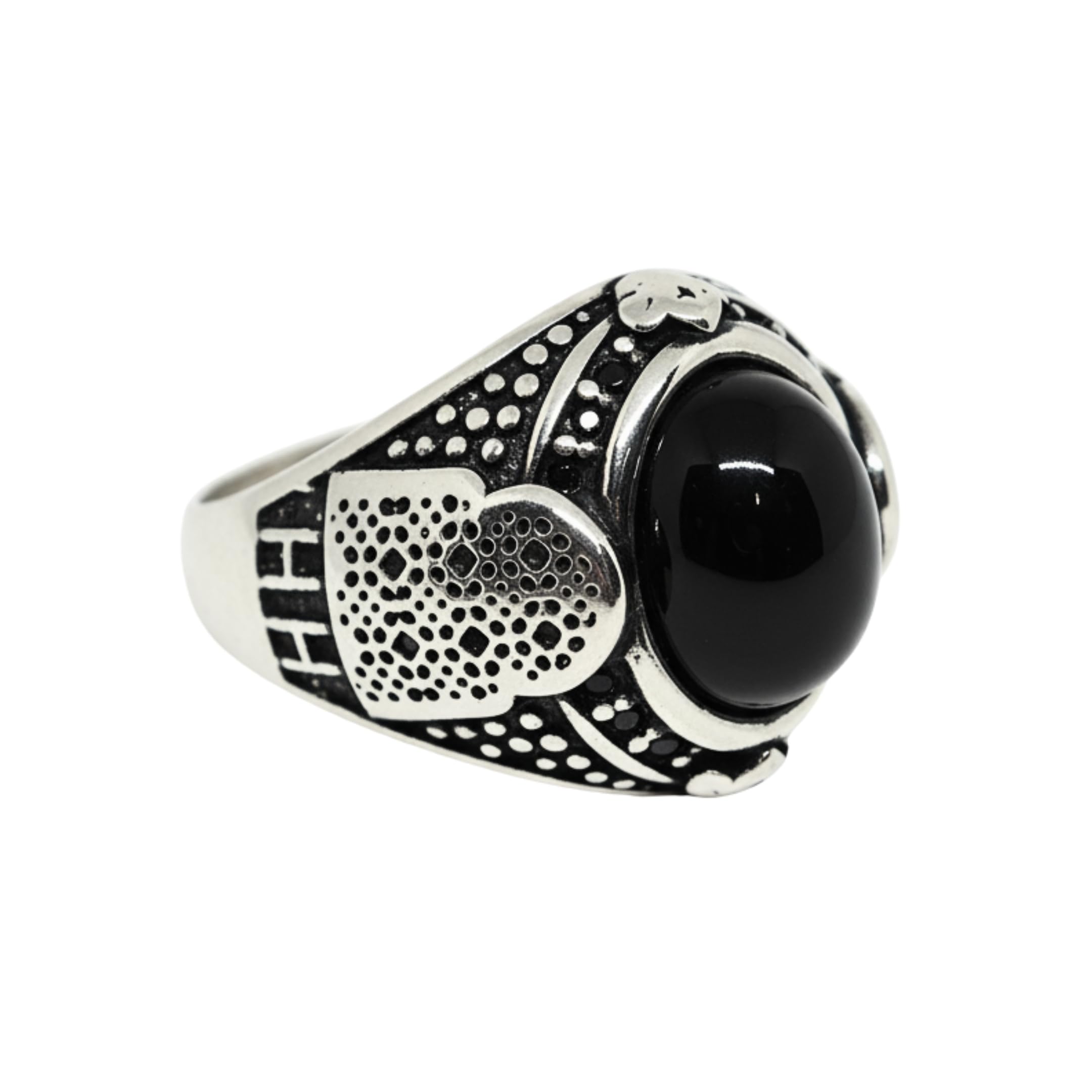 the men thing Royal Series - NOCTIS AEGIS RING - Pure Stainless Steel Men’s Steel-Plated Ring – Statement Luxury Jewelry (Size : 17-19-21-22-24-25-26-27)-picture-12