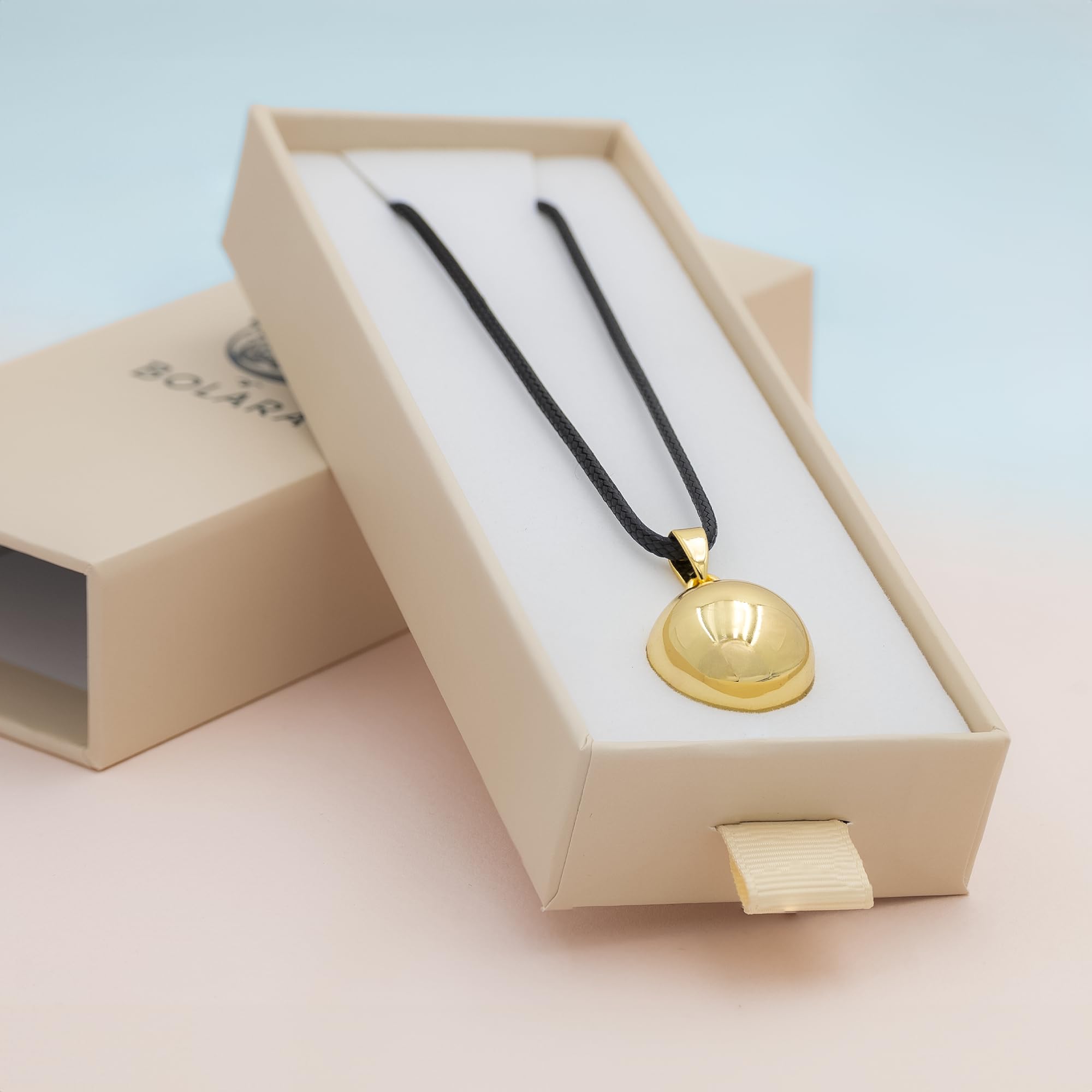 Schwangerschaftskette mit Harmonieglocke Gold - 110cm + 5cm verstellbar - Babyshower-Geschenk für werdende Mütter