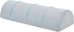 Shinnwa Oreiller à genou pour le dos, Oreil à demi lune pour les jambes et la douleur au dos, oreiller à jambe avec couverture lavable, support lombaire (gris clair)