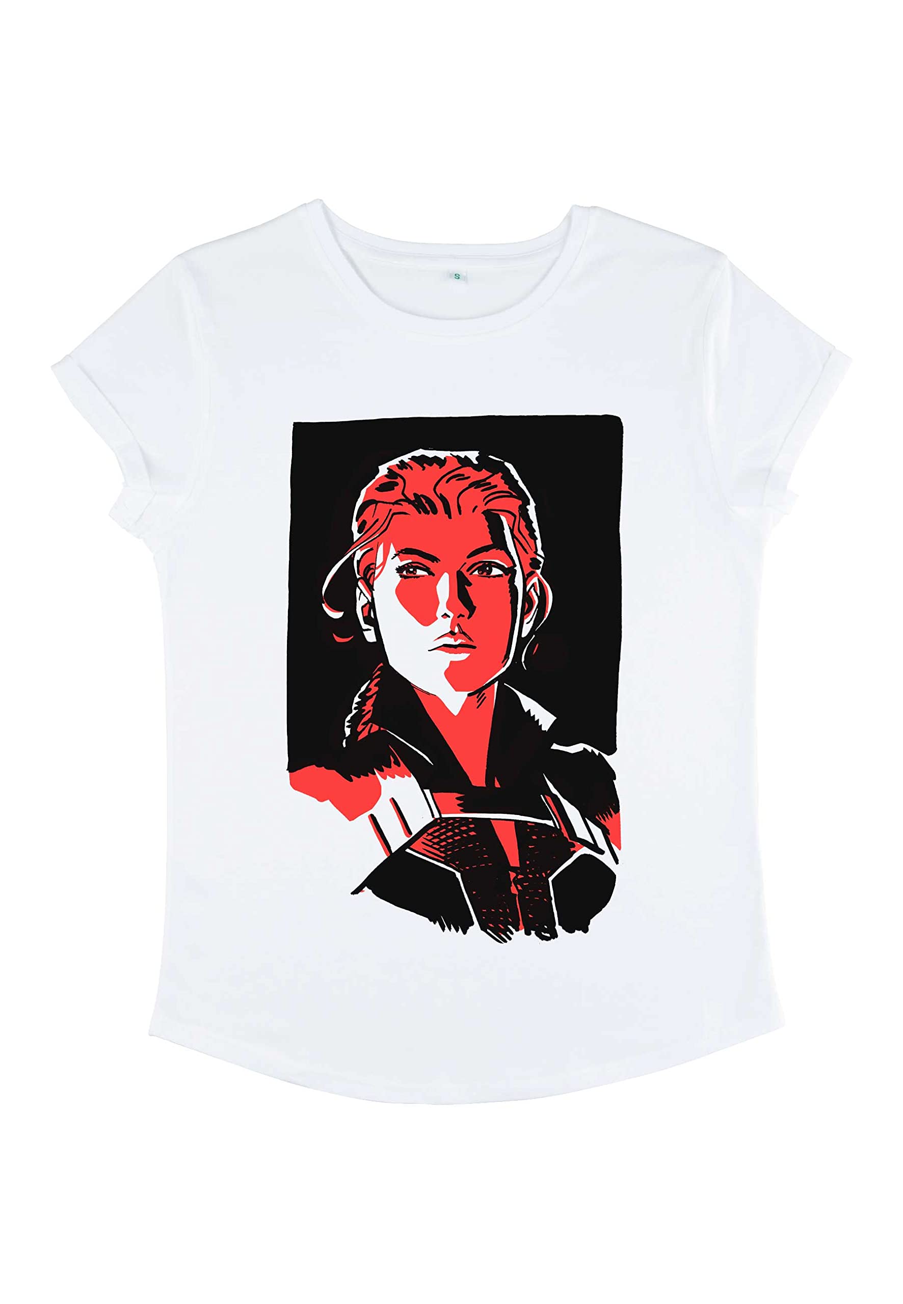 Marvel Black Widow-Two Widows Women's Rolled Sleeve T-Shirt