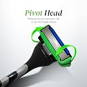 LetsShave Pro 6 Sensitive Manual Shaving Razor Blades Refills (Cartridge), Pack of 8, World's First 6-Blade & Precison Back Blade with Argan Oil & Aloe Vera Infused Moisture Bar, Blades for Men gallery image