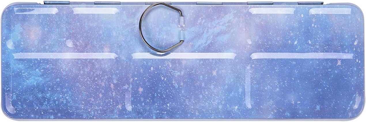 MEEDEN Empty Watercolor Tins Palette Box Paint Case, Medium Purple Galaxy Tin with 26 Pcs Half Pans