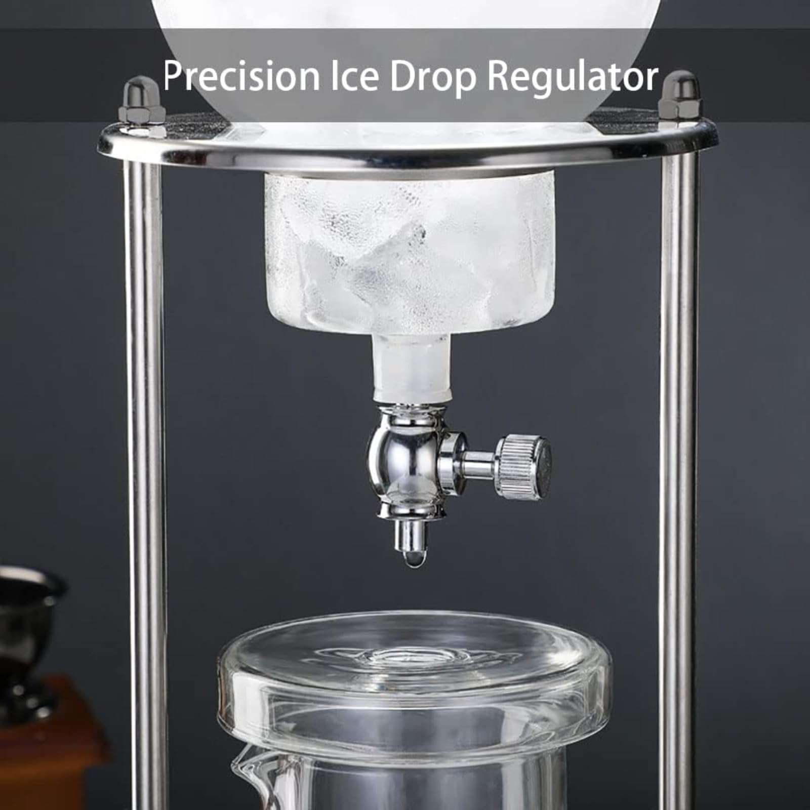 Cold Brew Ice Drop Coffee Pot Ręczne naczynia do parzenia z precyzyjną kontrolą przepływu warstwowa filtracja zestaw ociekowy ze szkła borokrzemowego