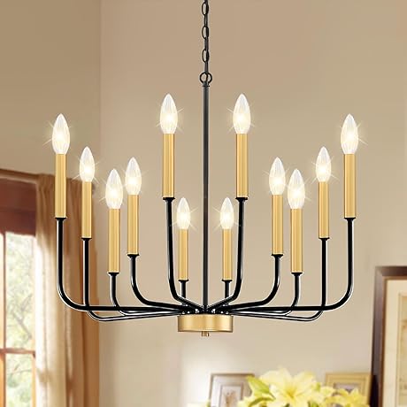 Modern Farmhouse Candle Chandelier Lighting