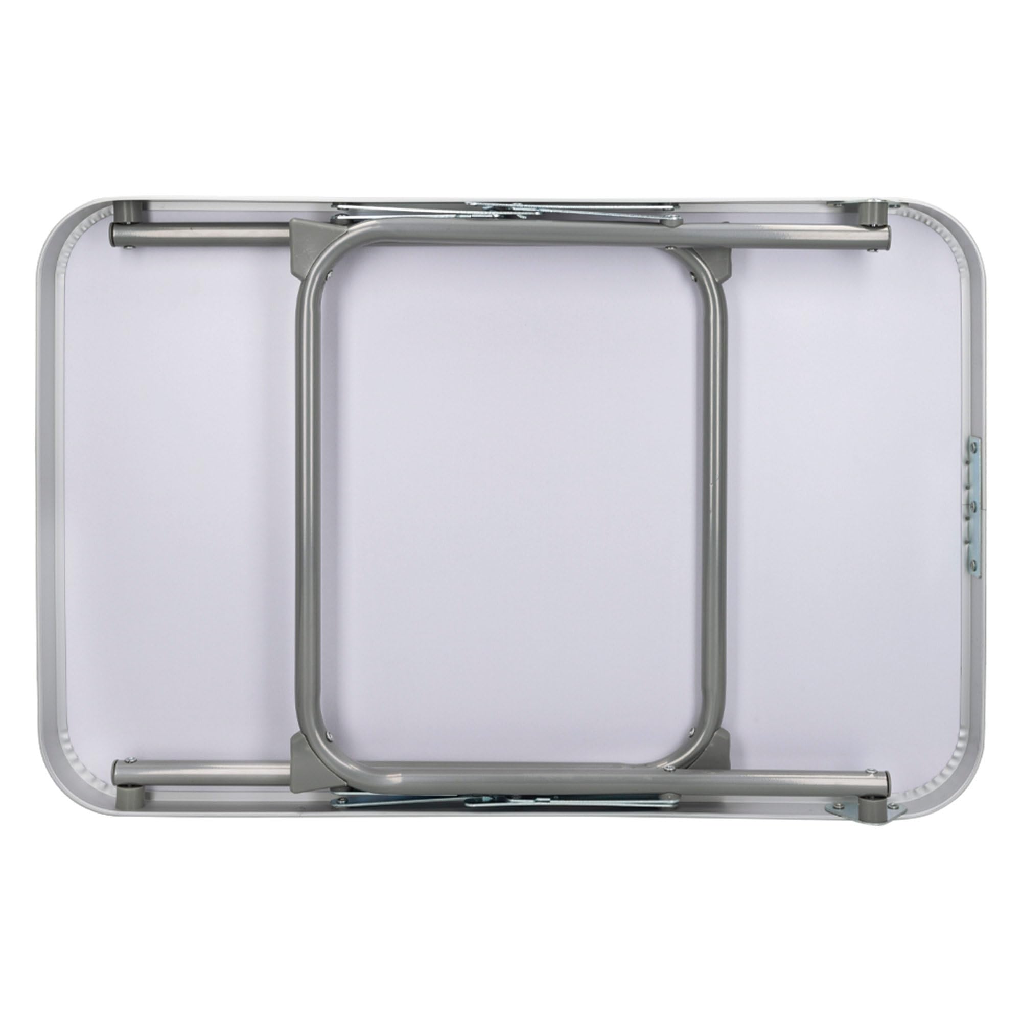 AKTIVE Tavolo da spiaggia pieghevole 60x40x40cm bianco metallo legno campeggio