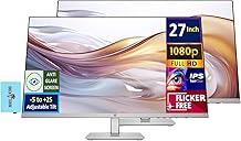 HP Series 5 527sh Monitor Replaces M27h 27" 100Hz IPS FHD 1920x1080 99% sRGB Display, Adjustable Height & Tilt, Flicker Free, Anti-Glare, Black/Silver w/DKZ USB Port Expander 2 Pack
