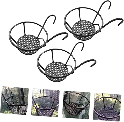 Miniatura 8 de GANAZONO Soporte para macetas de flores, 3 piezas, estante de almacenamiento para macetas, soporte para maceta, estante para flores, bonsái, cesta