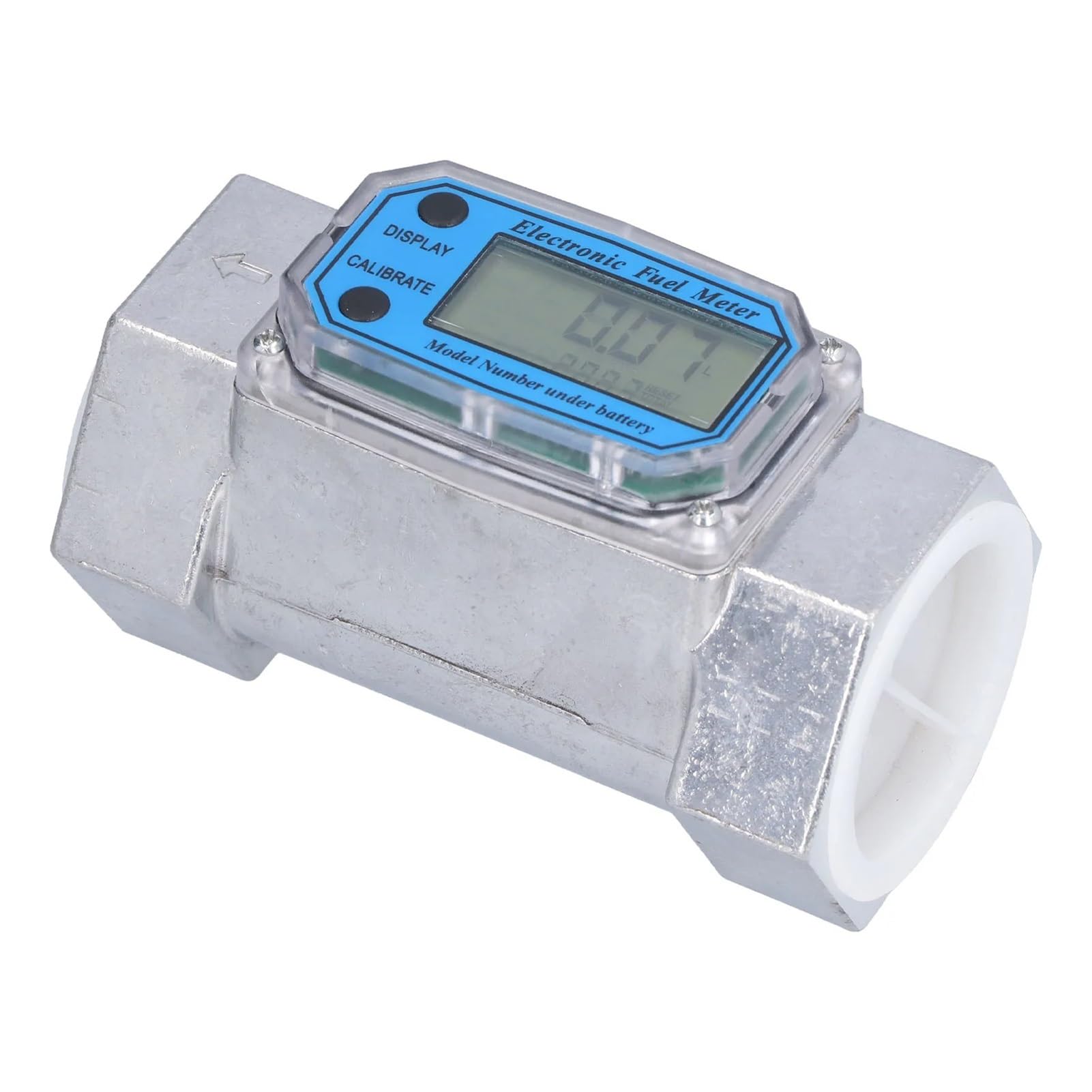 Caudalímetro de agua, Medidor de flujo turbina electrónico digital for combustible, agua líquida, gasóleo, 2 pulgadas,3 V-3, V, LLW-50, unidades,Para tuberías, jardinería