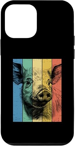 iPhone 12 mini Pig Portrait Vintage Style Mom Dad Case
