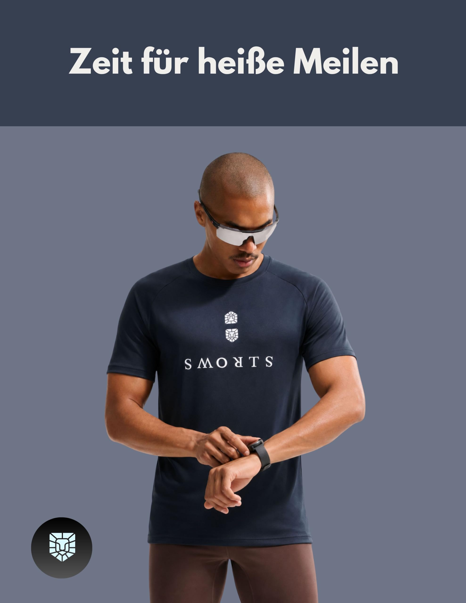 Activezone Camiseta de running para hombre I Camiseta de entrenamiento alisada con efecto frío (para correr y gimnasio)
