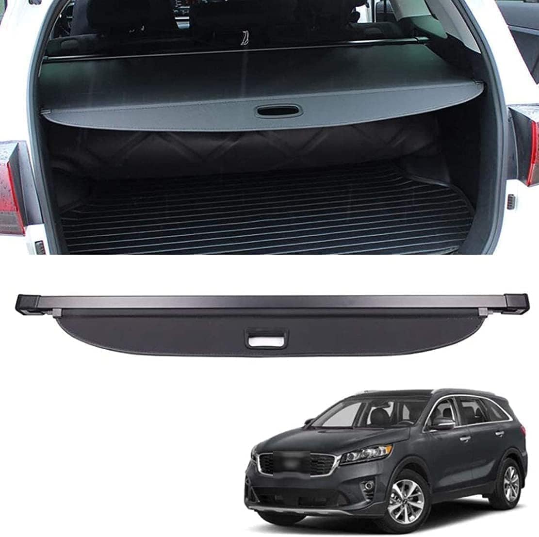 ANYANH Car Retractable Cargo Cover Parcel Shelf for Kia Sorento 2009-2012, Luggage Shade Shield Parcel Load Shelf Security Privacy Cover