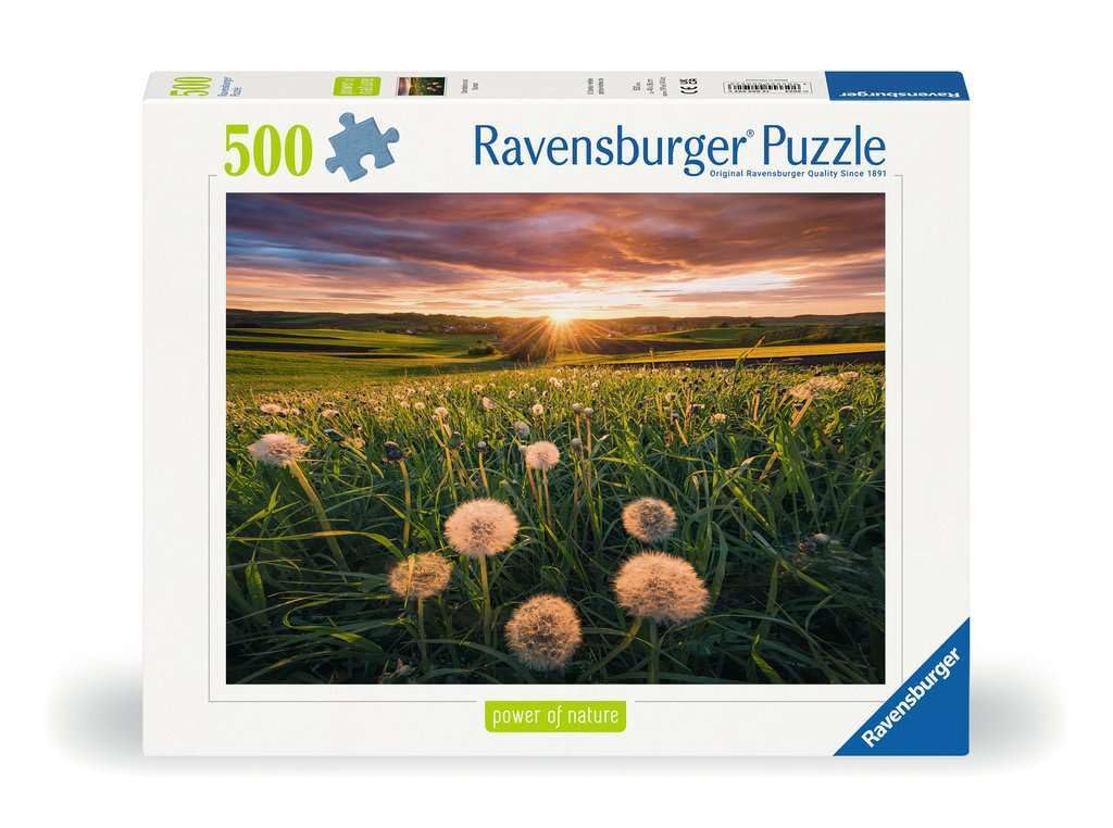 Ravensburger 12000592 - Dientes de león al atardecer - puzzle 500 piezas – puzzle adultos y niños a patir de 12 años, puzzle paisaje y naturaleza
