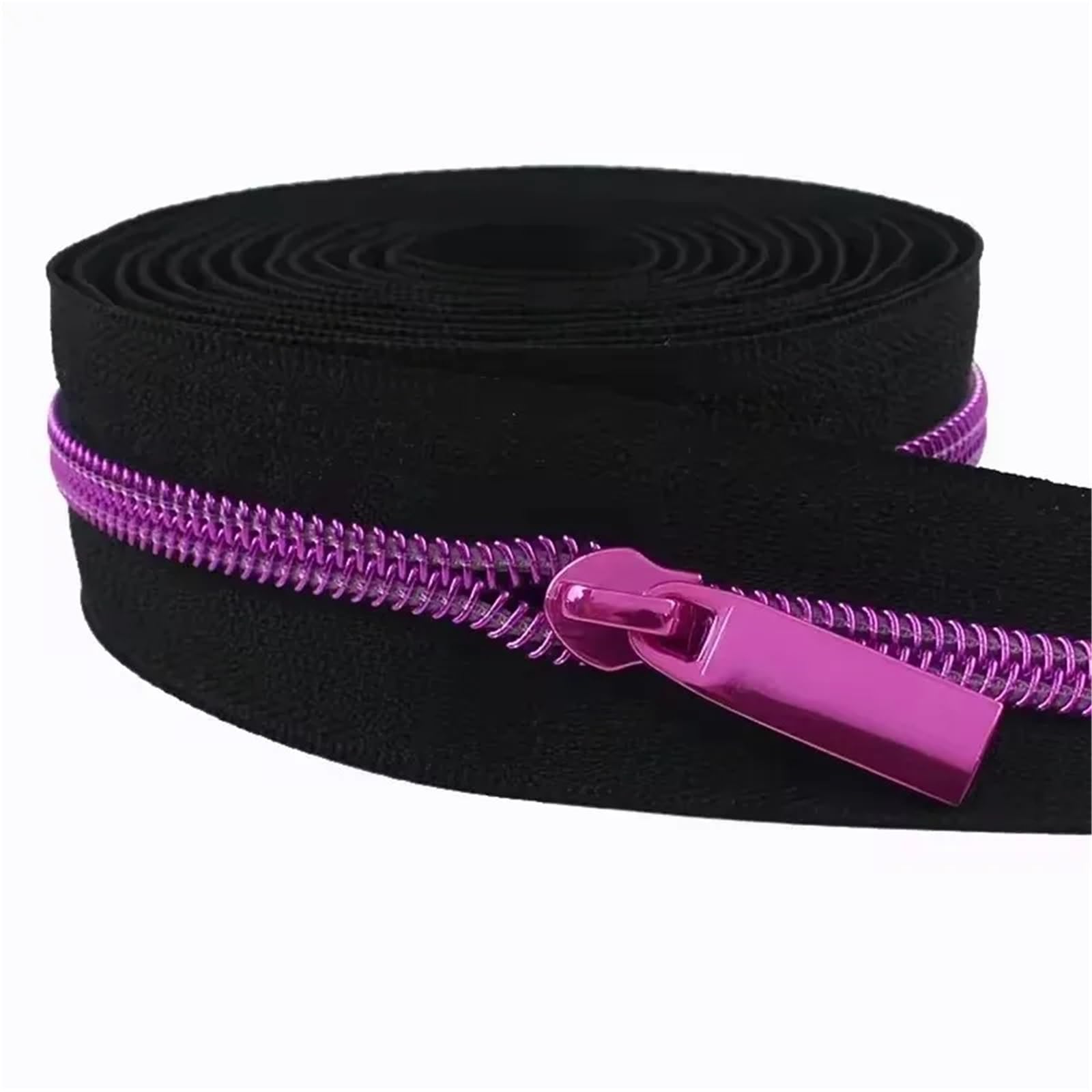 Two Way Separating Zipper, Two Way Zipper 1M Nylon Tape Puller Sewing Bag Clothes Shoe Jacket DIY Multicolor Size 5(KY377ZT148-Pink)