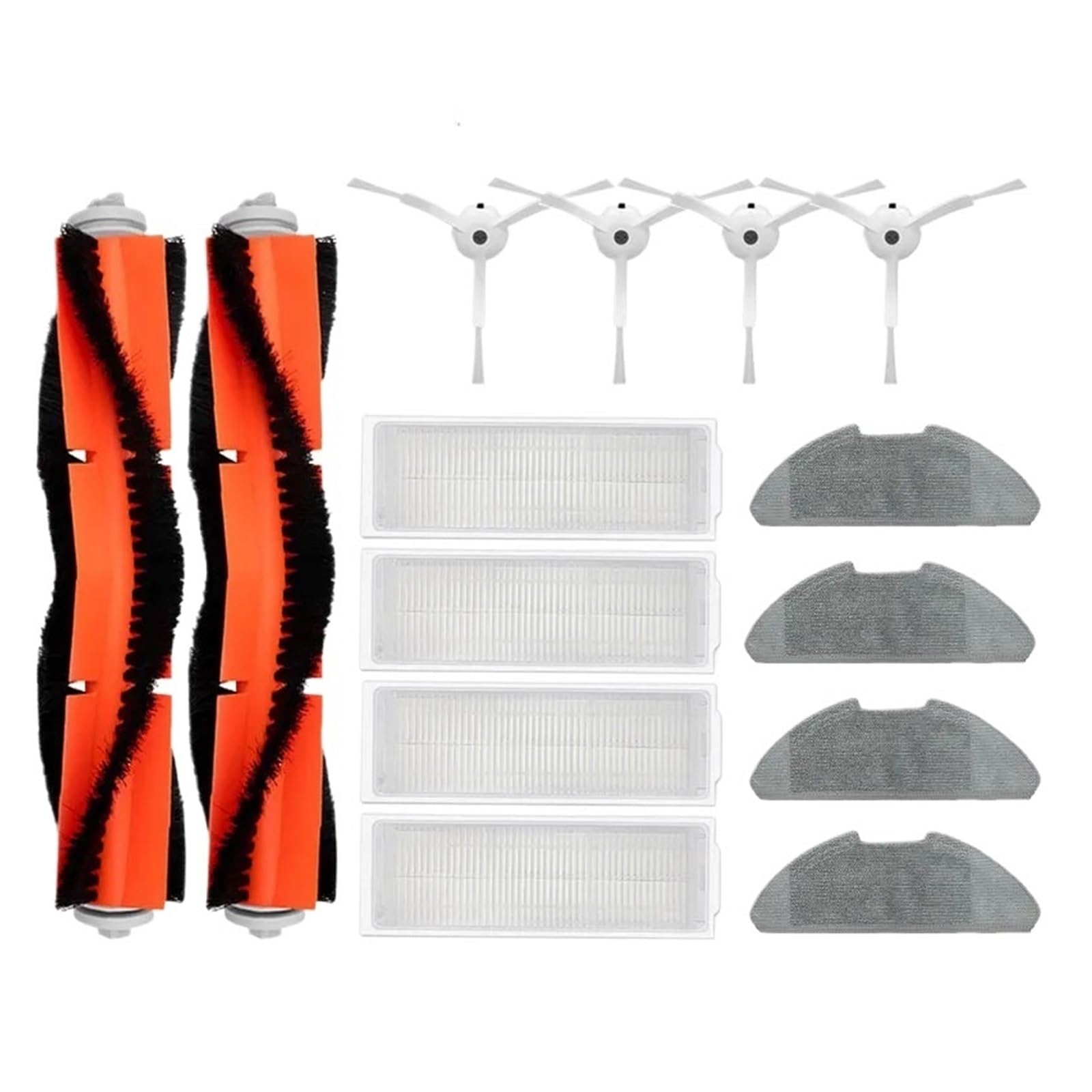 Cepillo lateral principal de paño de fregona, Compatible con Xiaomi,(3pcs)