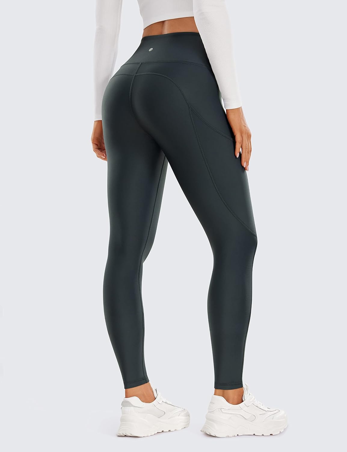 [CRZ YOGA] レギンス 九分丈 冬 裏起毛 レディース ヨガレギンス ヨガパンツ ハイウエスト 冬用 吸汗速乾 防寒 股下2