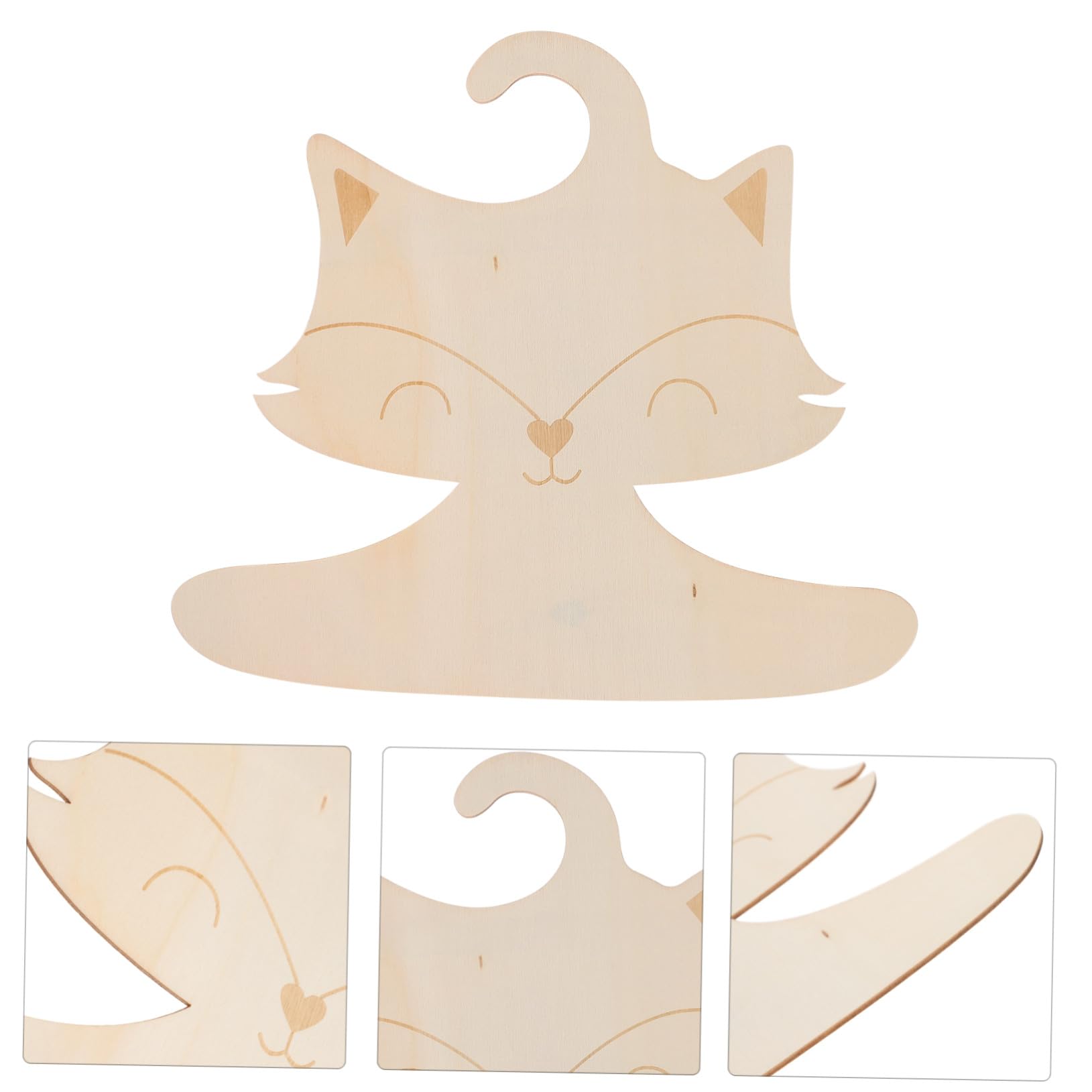 Kinderkleiderbügel 10 Stück mit Fuchs Motiv für Kleidung