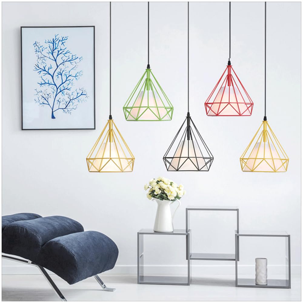 RCIDOS Luces Colgantes De Simplicidad Creativa Lámpara Colgante Elegante Escandinava Araña Elegante De Una Sola Cabeza Lámpara De Suspensión Color Diamante para Cocina Isla Comedor sobre Fregadero