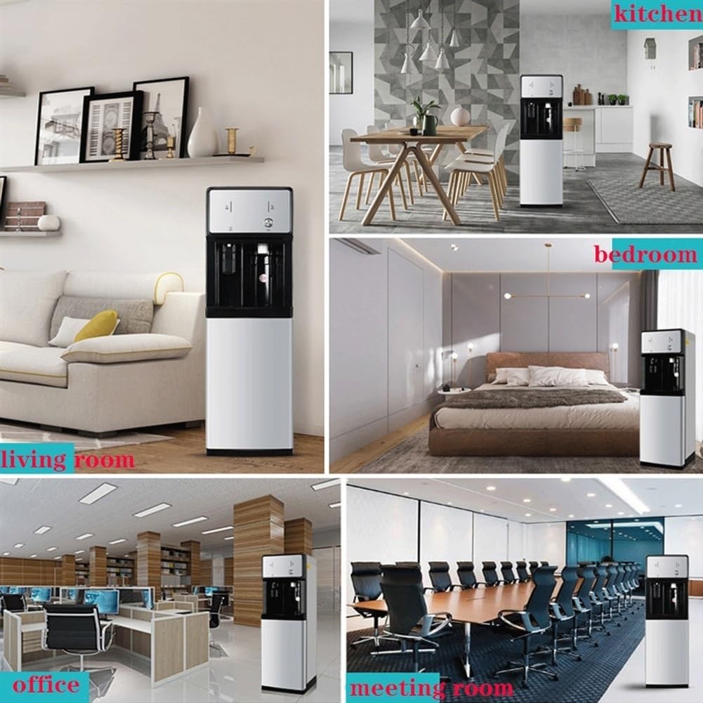 8pcs Refrigeratore d'acqua a caricamento inferiore con spia luminosa for bottiglia vuota for uso domestico e in ufficio - Distributore di acqua calda e fredda