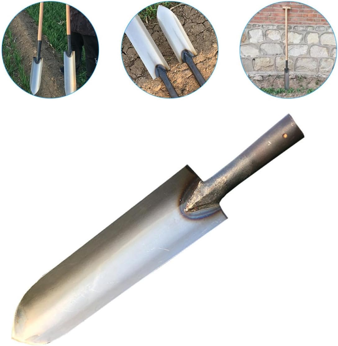 Heavy Duty Steel Cultivation Shovel with Extended Handle Ergonomic Planting Tool for Soil Loosening and Digging Garden Spade for Outdoor Farming and Transplanting Tasks