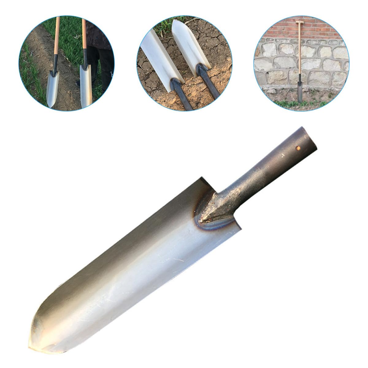 Lange Pflanzkelle aus Stahl für Gartenarbeiten und Pflanzen