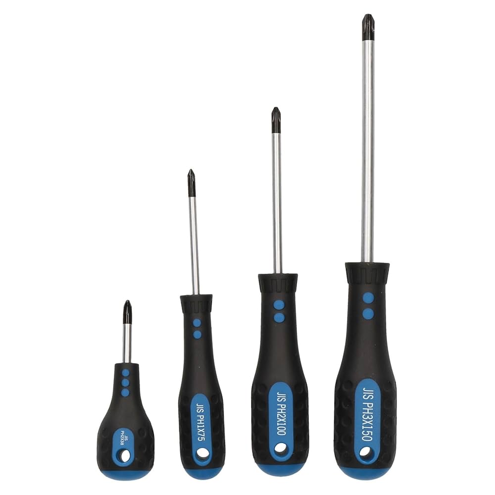Amazon | JIS Screwdriver Set JISPH1 PH2 PH3 4pc Set for