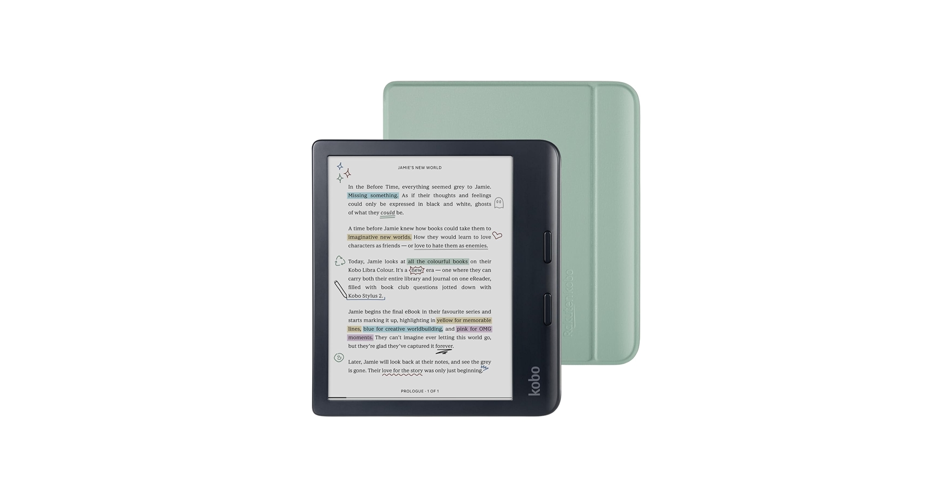 Kobo libra COLOUR セット Amazon.com: Kobo Libra Colour Black eReader with Case Bundle