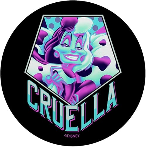 Miniatura 3 de Disney Villains Cruella Neon Portrait PopSockets agarre y soporte para teléfonos y tabletas