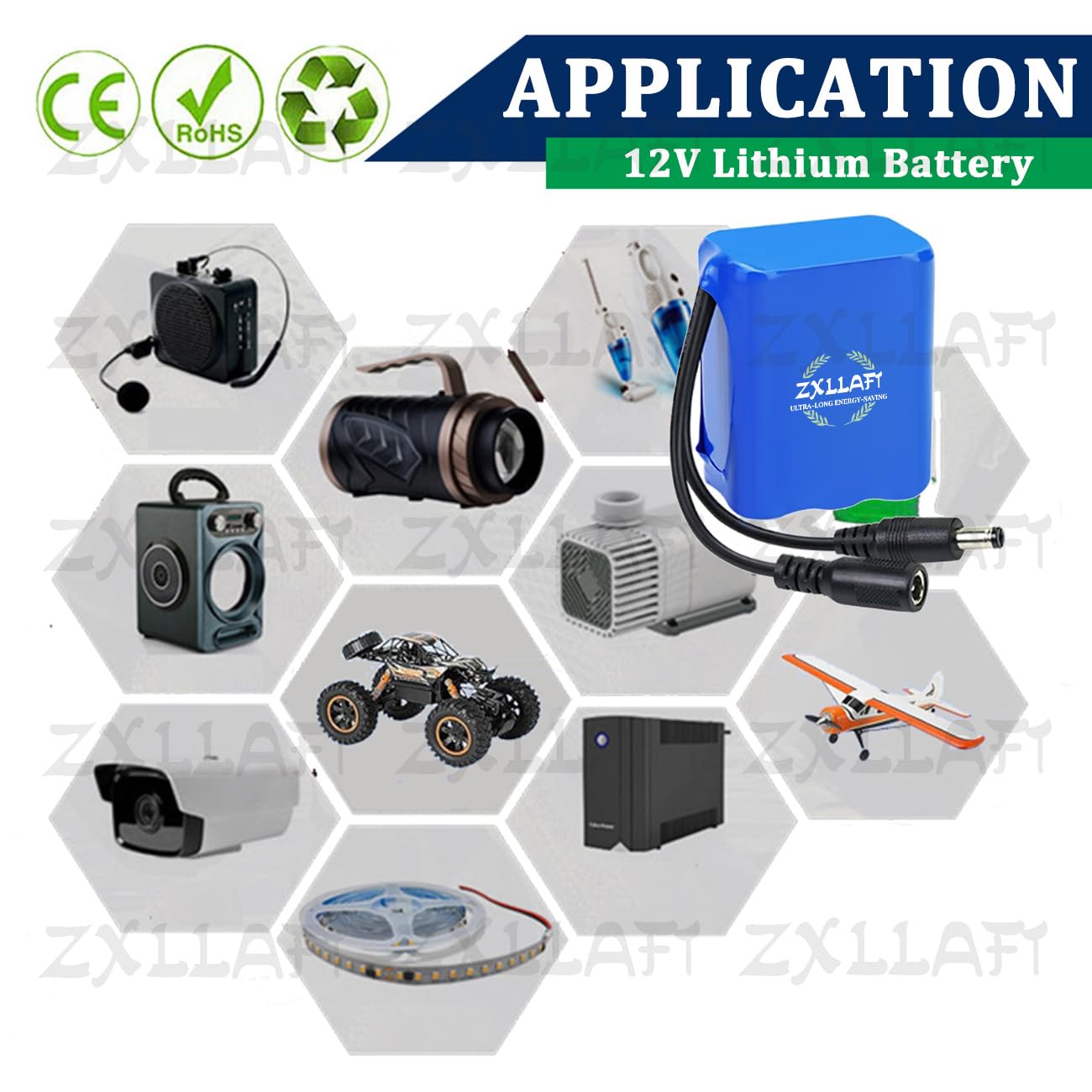 Batería Recargable 12 V 10000 mAh 7500 mAh 6000 mAh 5000 mAh Batería de Litio 10 Ah 6 Ah 7,5 Ah 5 Ah Baterías de Repuesto para energía Solar y Coches de Juguete