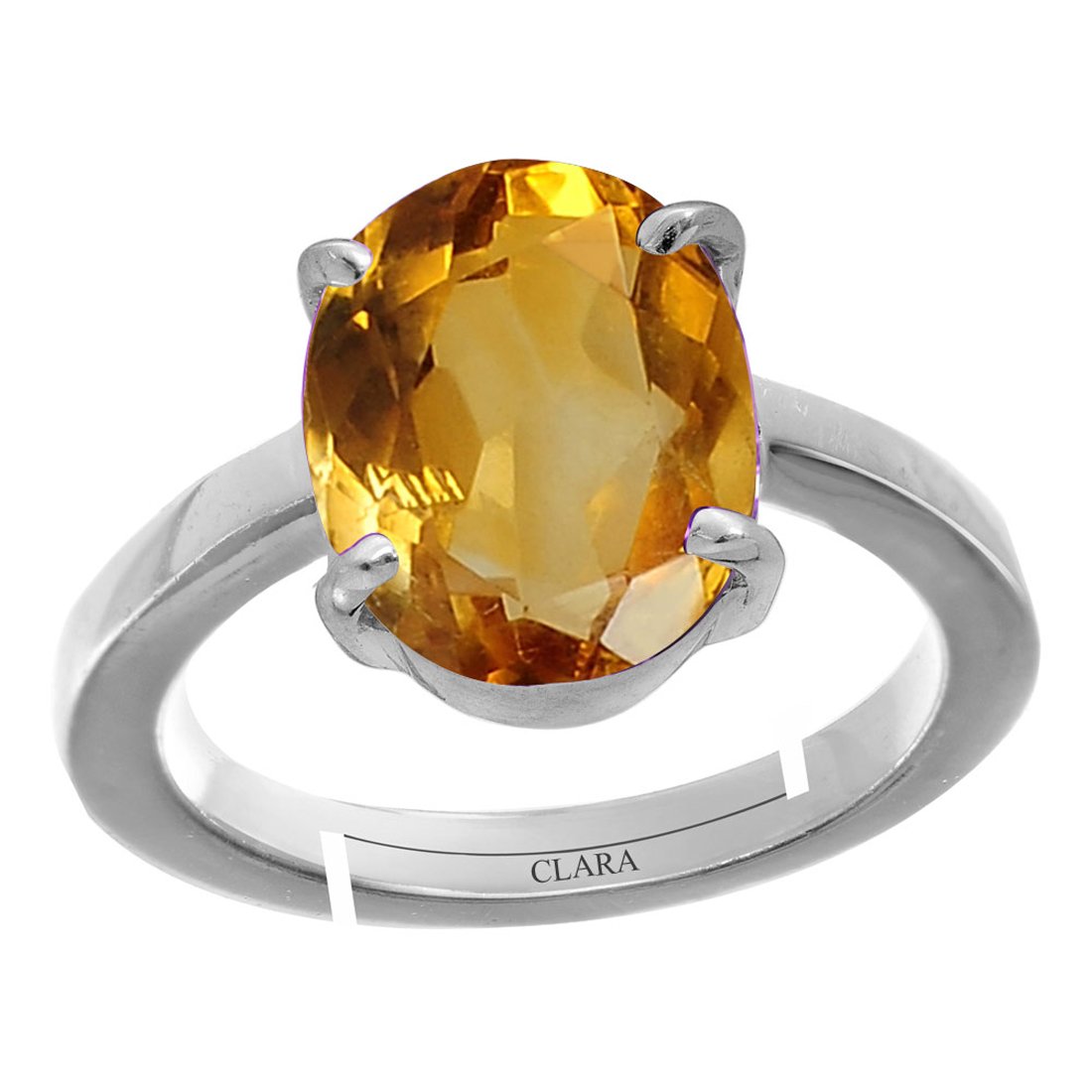 Clara Citrine Sunehla 3cts or 3.25ratti Silver Adjustable Ring for Men (B0752CNPX4) Amazon Price History, Amazon Price Tracker