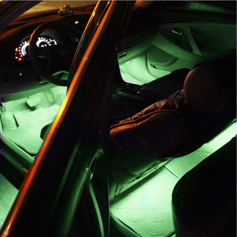 Éclairage D’Ambiance LED Pour Voiture – 2 Tubes CCFL 30 Cm Bleu, Alimentation 12V, Pour Intérieur Auto Ou Décoration