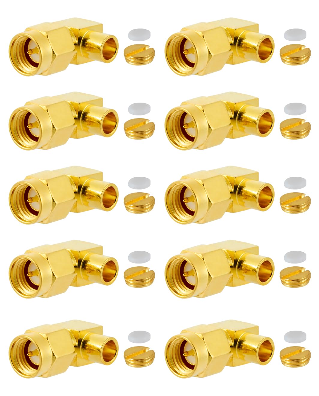 Zhiyaoshin 10X Connettore Sma A Saldare Connettore Coassiale Per Rg402 - Foto 3