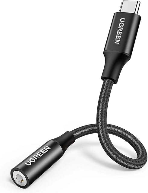 UGREEN USB C to 3.5mm Headphone Jack Adapter Type C Earphone Stereo Audio Mic Cable Compatible with Huawei P40 P30 Pro P20 Mate 40, OnePlus Nord 2 10 9 8T 7T 6T, Mi 11 10 Pro 9 8 Oppo Find X5 (Black)