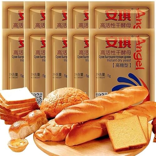 Levadura seca Instand, ángel, mantou y polvo de fermentación de bollo relleno al vapor, agente de levadura rápida para pasteles, 1.76 onzas (0.18 oz