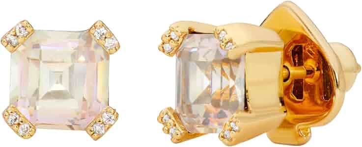 Amazon.com: kate spade new york Dazzle Studs, Clear/Gold