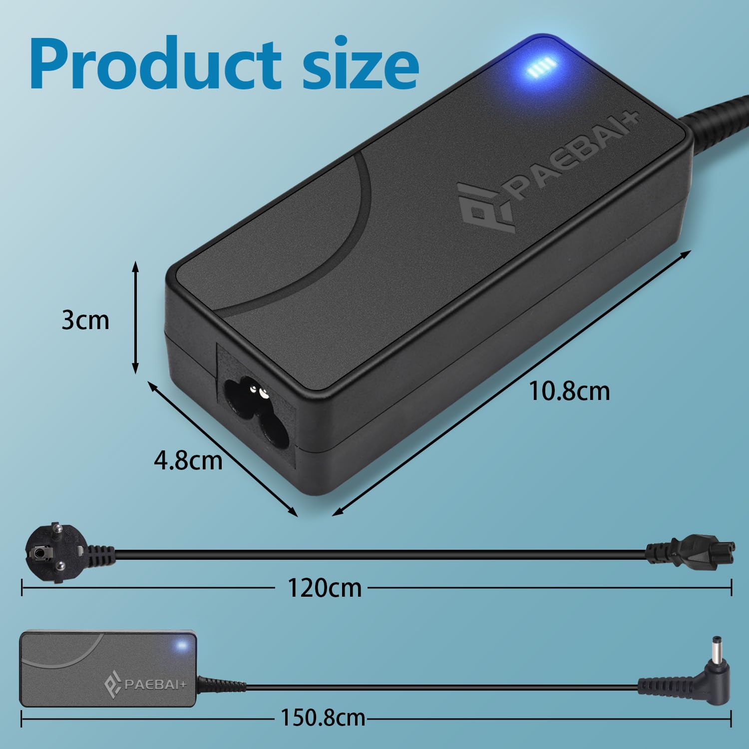 65W Cargador para Acer Chromebook 11 13 14 15 R11 CB3 CB5 C740 C720 C720p C738T C731 Aspire One AO1-131-C7DW C9PM A13-045N2A N15Q9 N15Q8 N16P1 Adaptador Alimentación