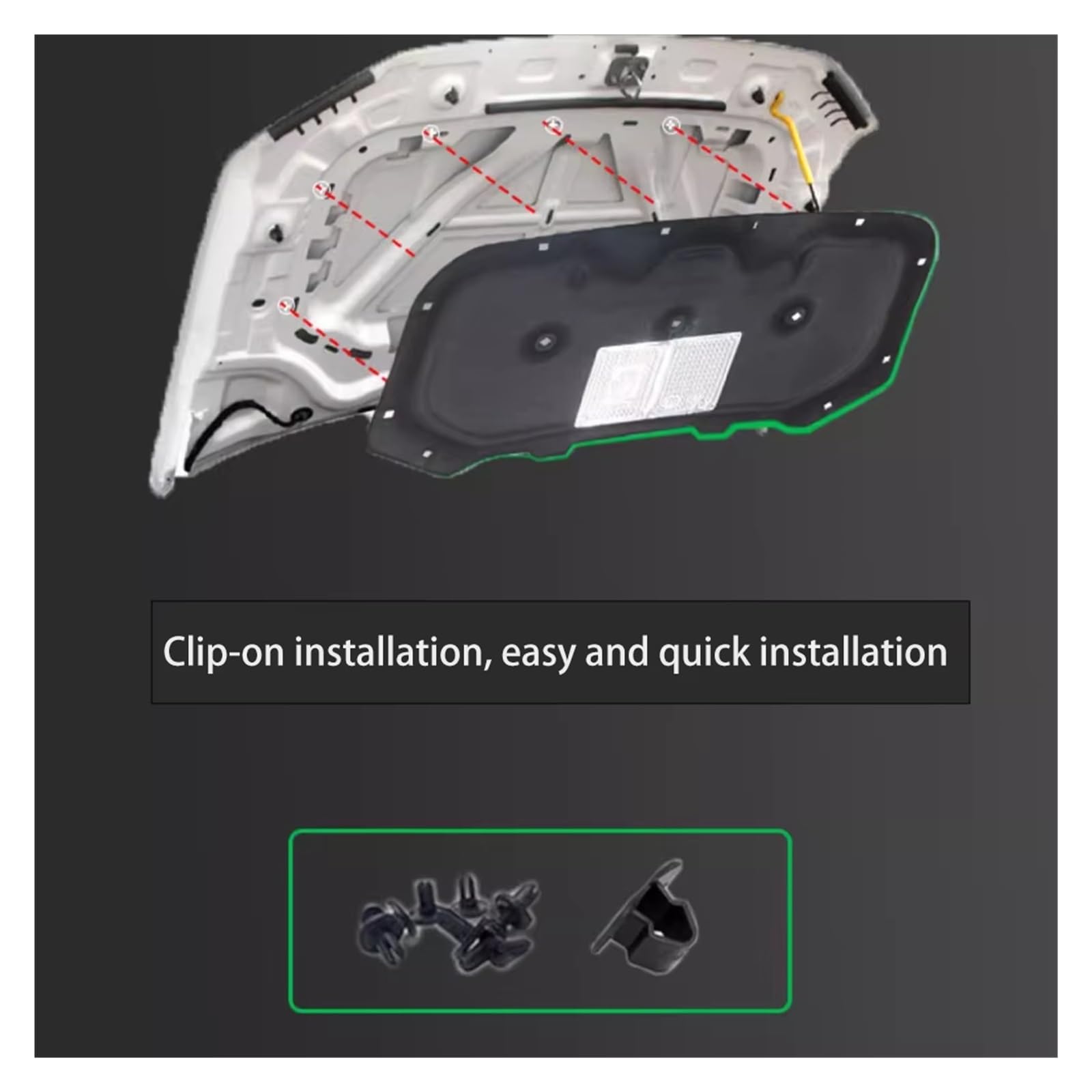 Cuscinetto isolante acustico termico motore Per Suzuki Per Swift RS 2004~2010 2005 2006 2007 2008 Fodera per cofano per auto Suono Calore Isolamento motore Cotone Tappetino insonorizzato(04-10 A)