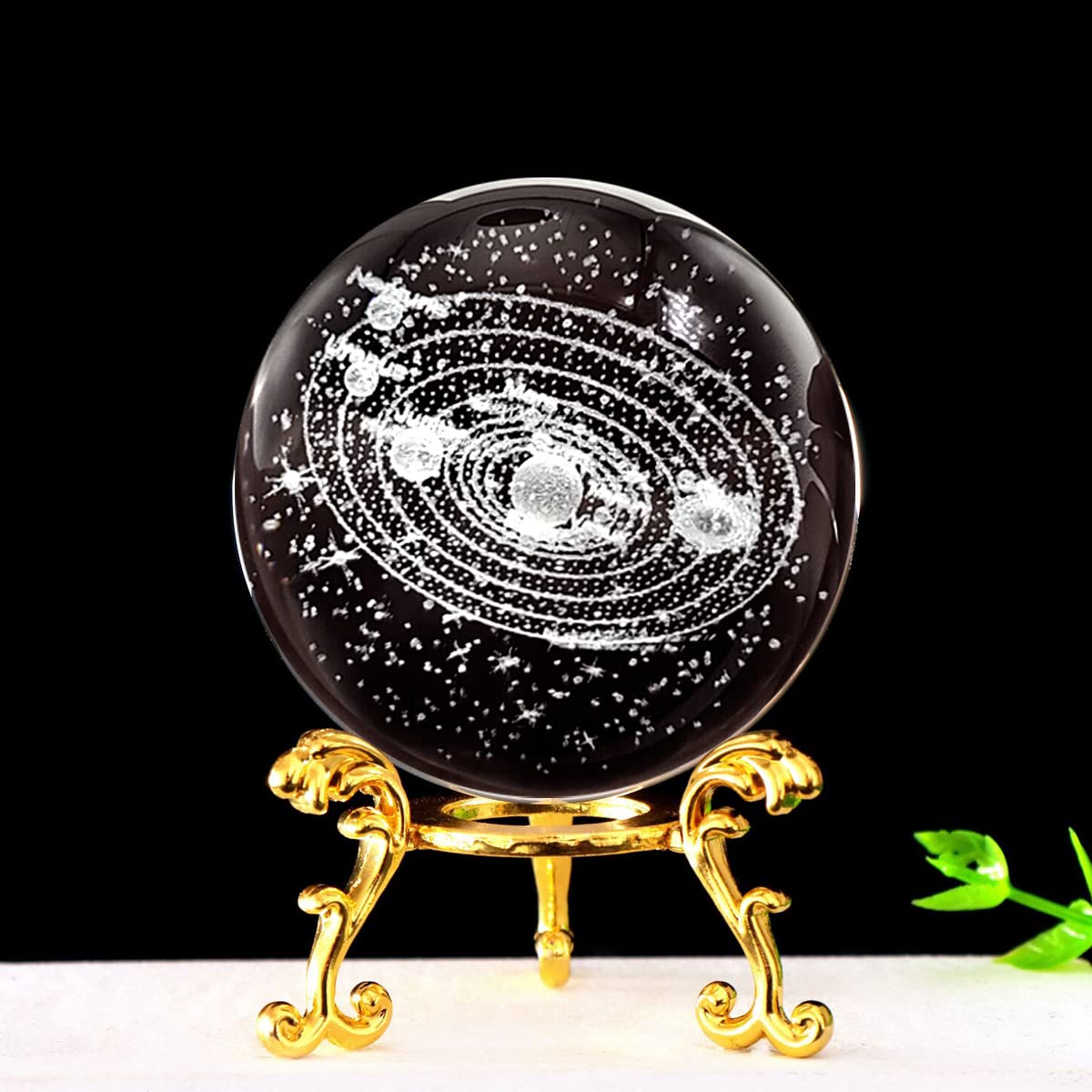Sfera di Cristallo 3D 60mm in Miniatura Con Supporto - Regalo per Natale, Compleanno, San Valentino, Festa Della Mamma - Decorazione