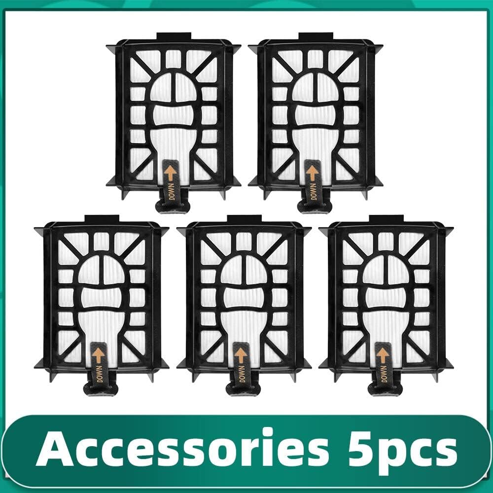 Replacement Main Side Brush Hepa Foam Pre Filter Kits Compatible with Shark AV2501S AV2501ae RV2502ae RV2520AOUS AV2510AOUS Robot Vacuum Cleaner Accessory (Set J)