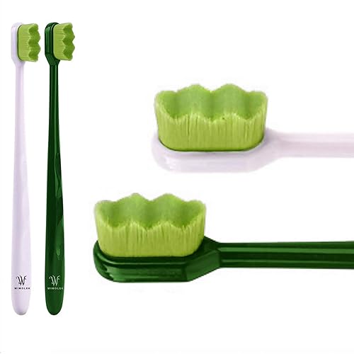 Cepillo de dientes extra suave para encías y dientes sensibles. Cepillos de dientes micro nano con 20,000 cerdas ultra suaves con infusión de aloe.