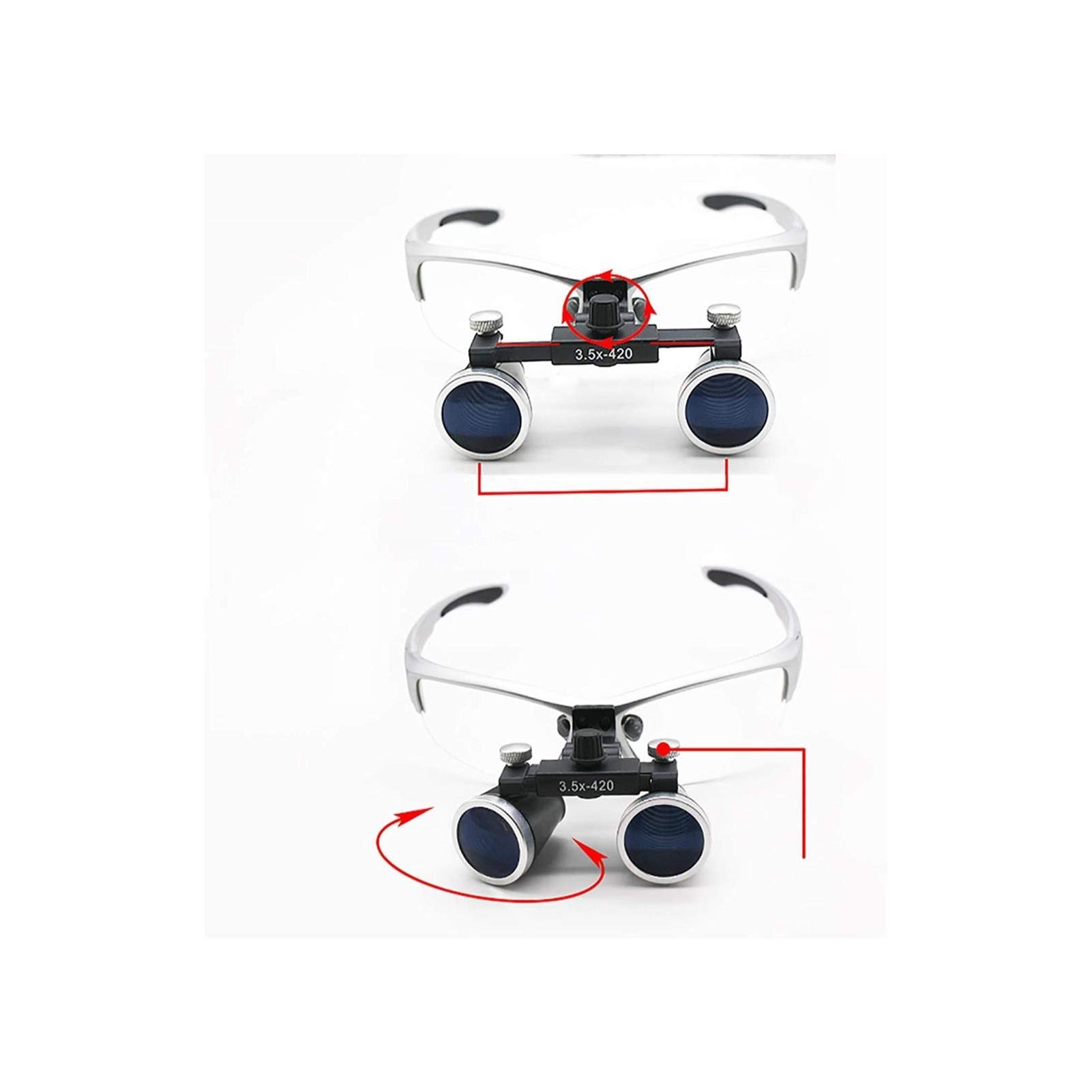 Lupas con Montura para La Cabeza, Lupas con Luz Led, Lupa Binocular con Foco, Gafas con Luz para Eryloupe,