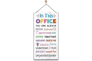Office Wood Decor Sign, Hanging Wood Sign Office Decor, Rustic Door Sign