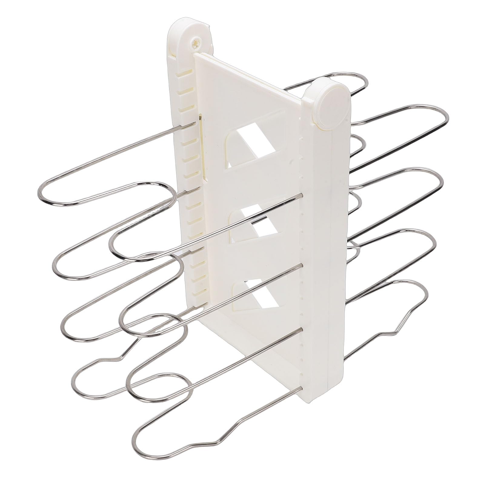 Fockety Organizzatore per Pentole e Padelle, 8 Divisori Regolabili in Acciaio Inossidabile con Design Verticale Pieghevole e Girevole, Fessure a Forma di U per Riporre la Dispensa (WHITE)