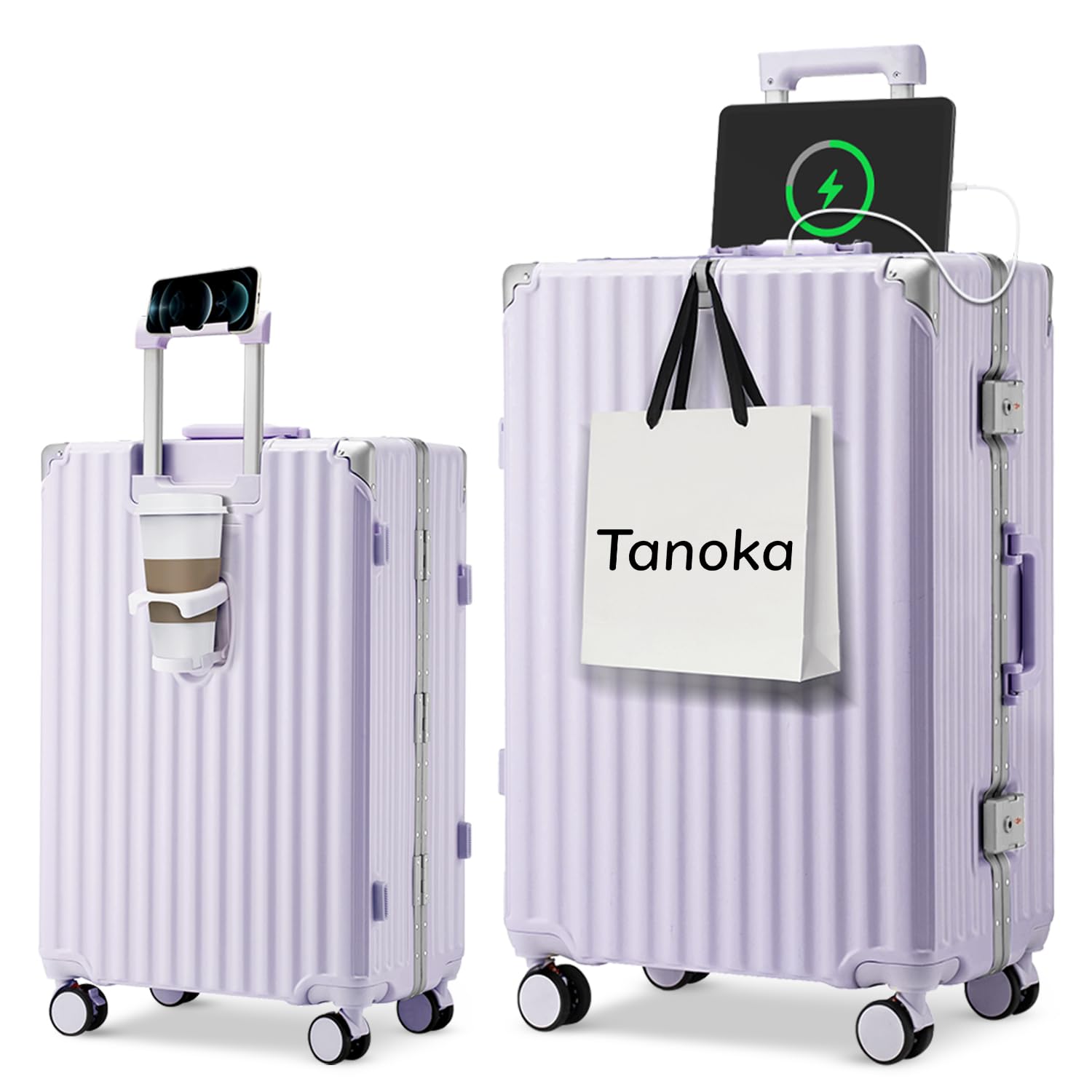 Amazon | [Tanoka] スーツケース キャリーケース 機内持ち込み アルミ