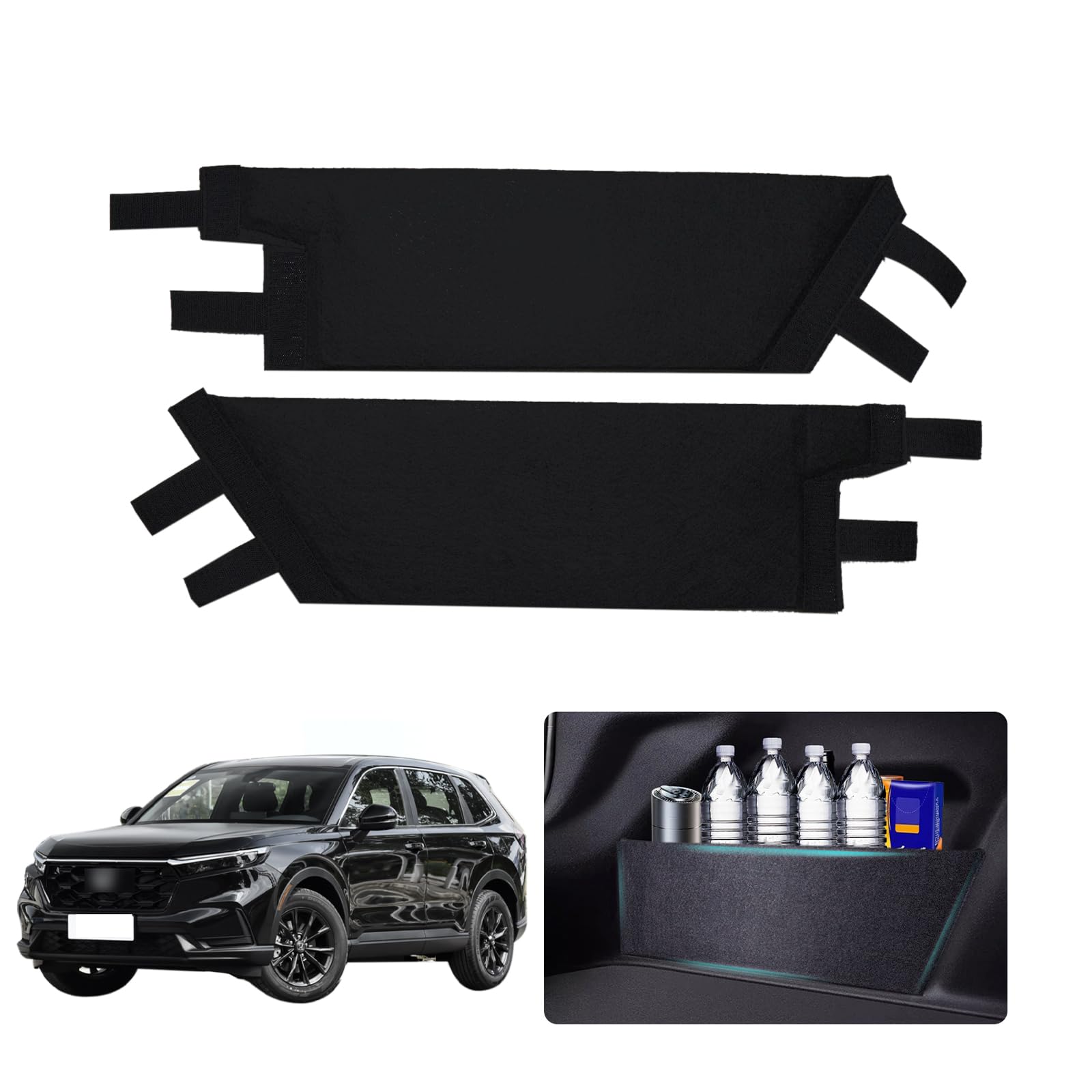 Black Aluminum B-Pillar Trim Set For 2010-2024 Toyota 4Runner - Door Window Pillar Covers, Adhesive Mount