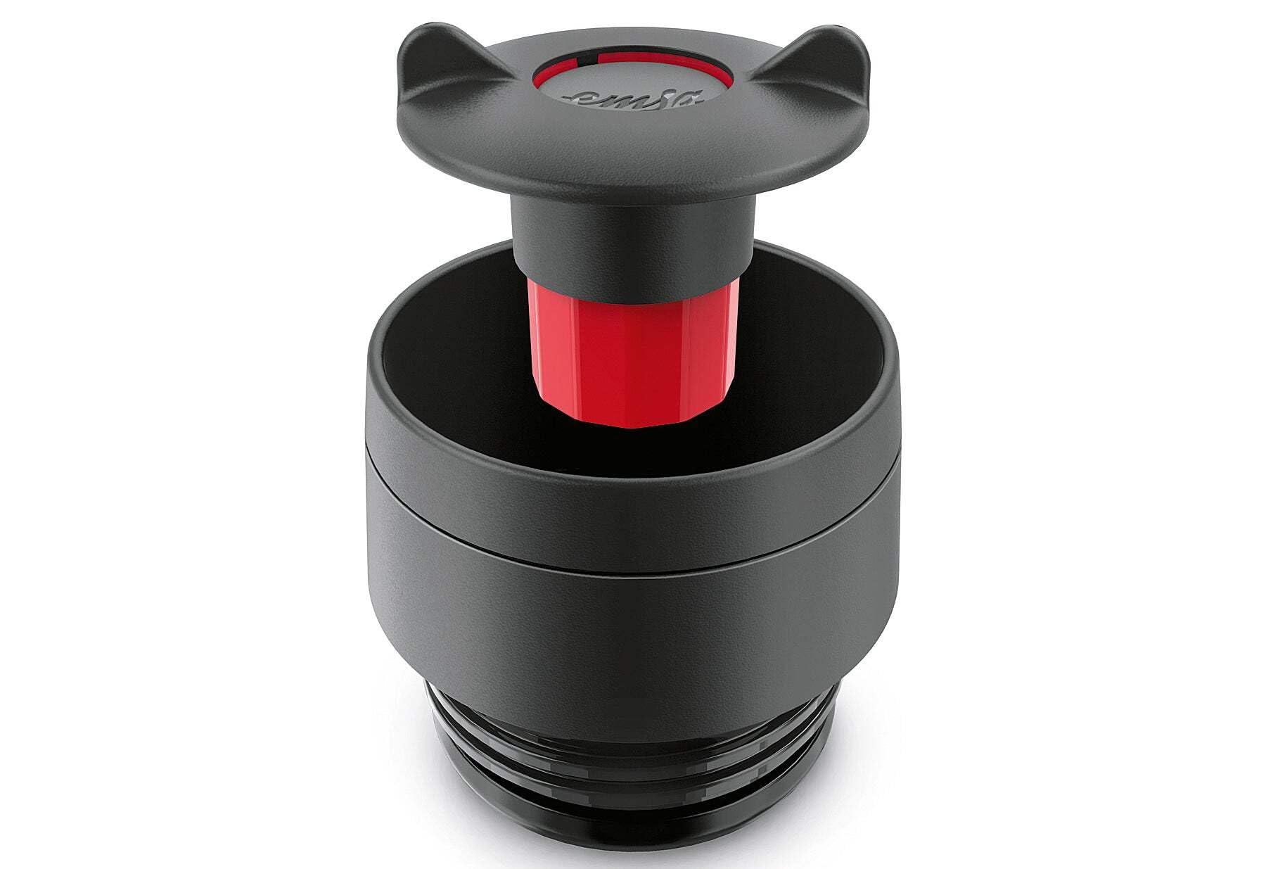 Emsa N20227 Travel Mug Wave kubek termiczny 0,5 litra | nowa komfortowa zakrętka | stal nierdzewna | 6 h gorąca i chłodna przez 12 h | 100% szczelności | nadaje się do mycia w zmywarce | otwór do