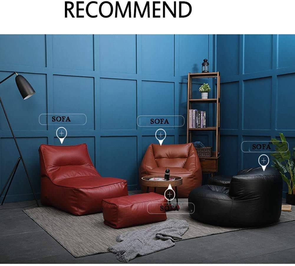 Hocker Rechteckiger Ottoman-pouf, Großer Leder-fußhocker Im Nordischen Stil, Bequemer Ottoman Und Fußstütze Für Wohnzimmer, Schlafzimmer Unter Dem Schreibti(Size:65x24x30cm(26x9x12inch),Color:Grau)