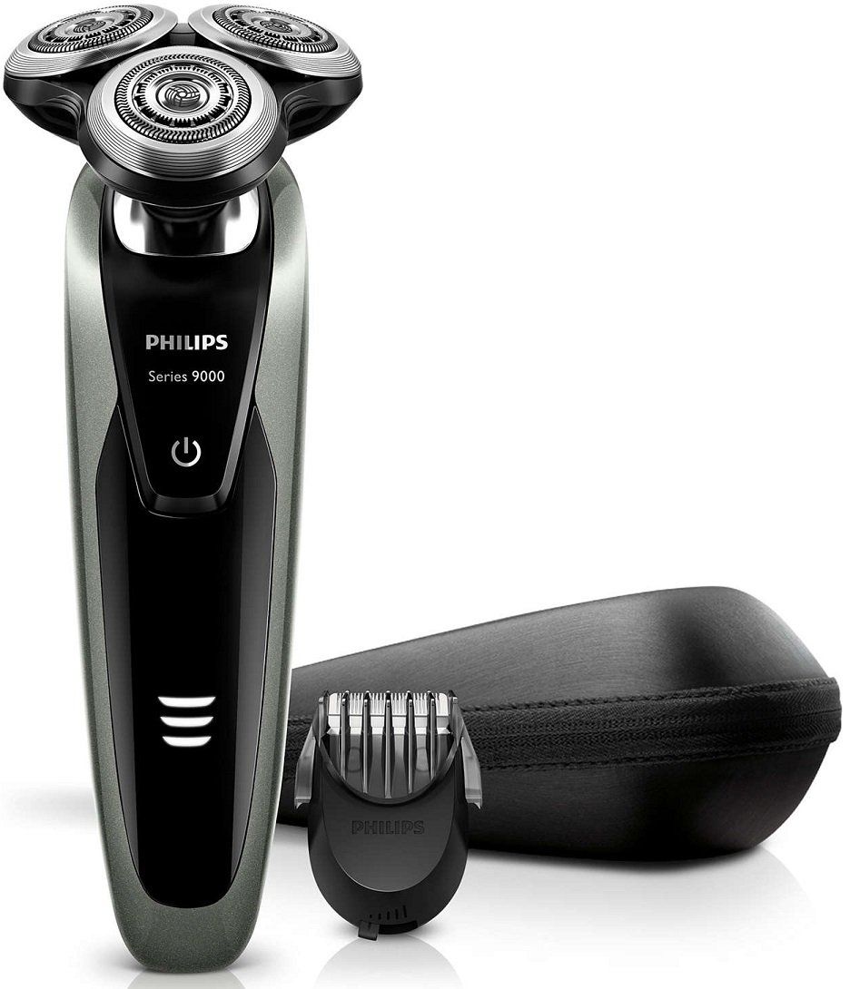Philips S9161/42 Rasoir electrique Series 9000 Wet&Dry avec lames de précision et V-Track Technologie Contour Detect